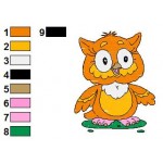Animal Baby Owl Embroidery Design